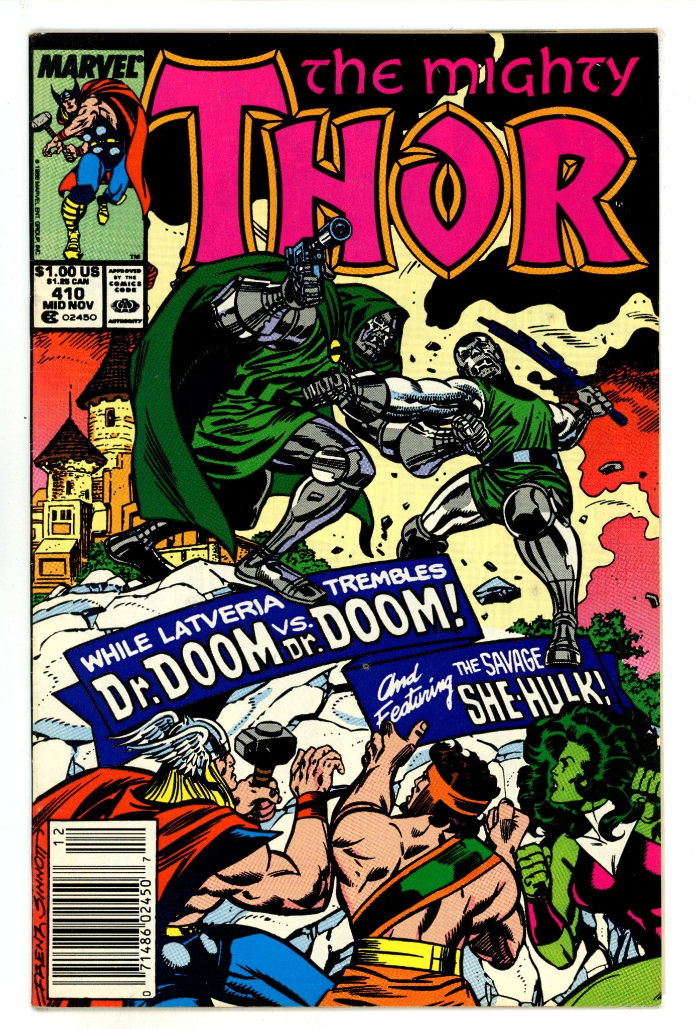 Thor Vol 1 410  Mid Grade   (1989)     Newsstand  