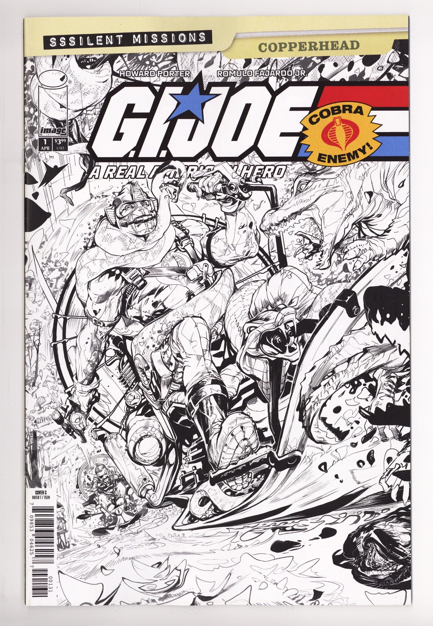 G.I. Joe A Real American Hero Sssilent Missions Copperhead  1 Porter  B&W Incentive NM  (2026)