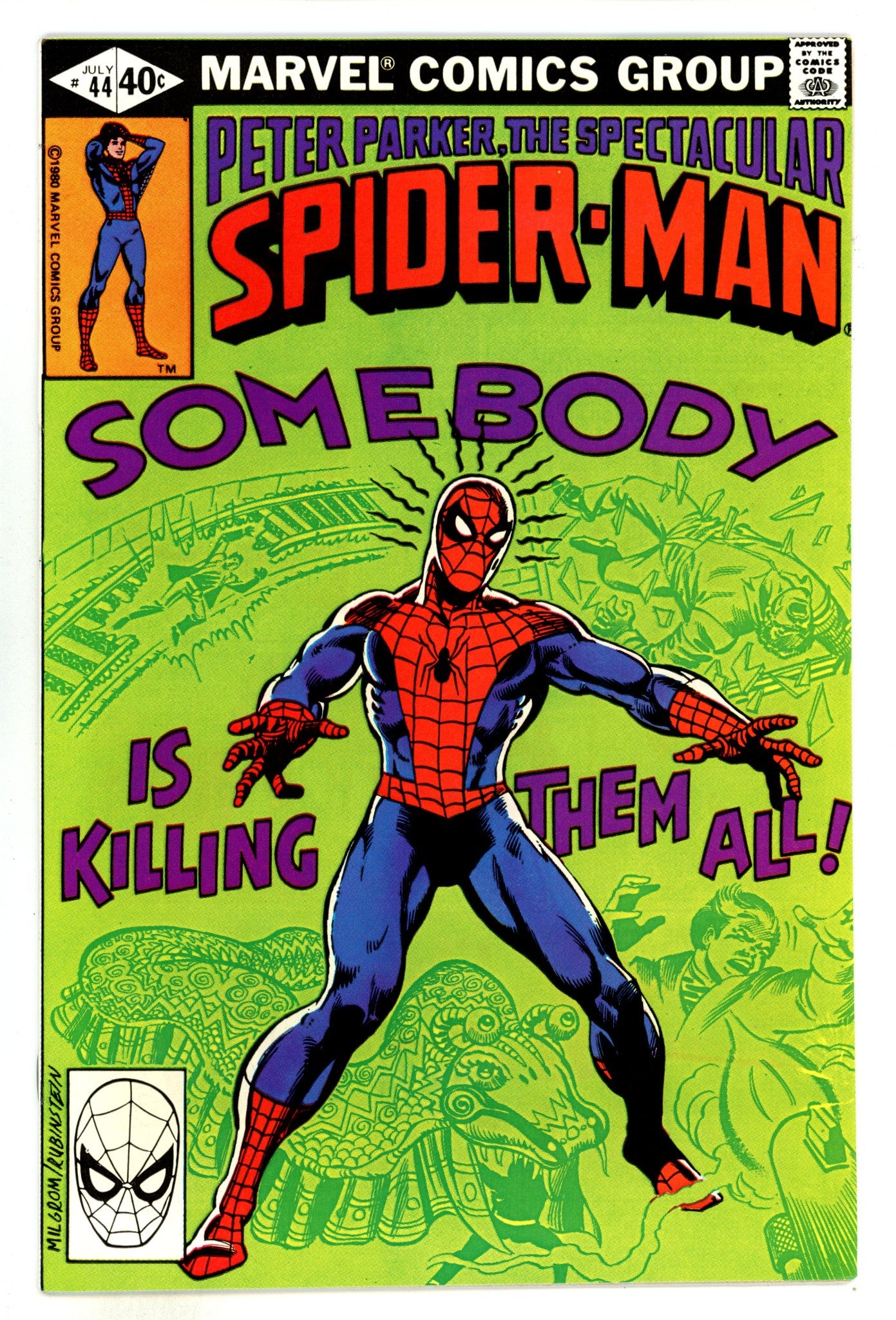 The Spectacular Spider-Man Vol 1 44  VF/NM (9.0)  (1980)  