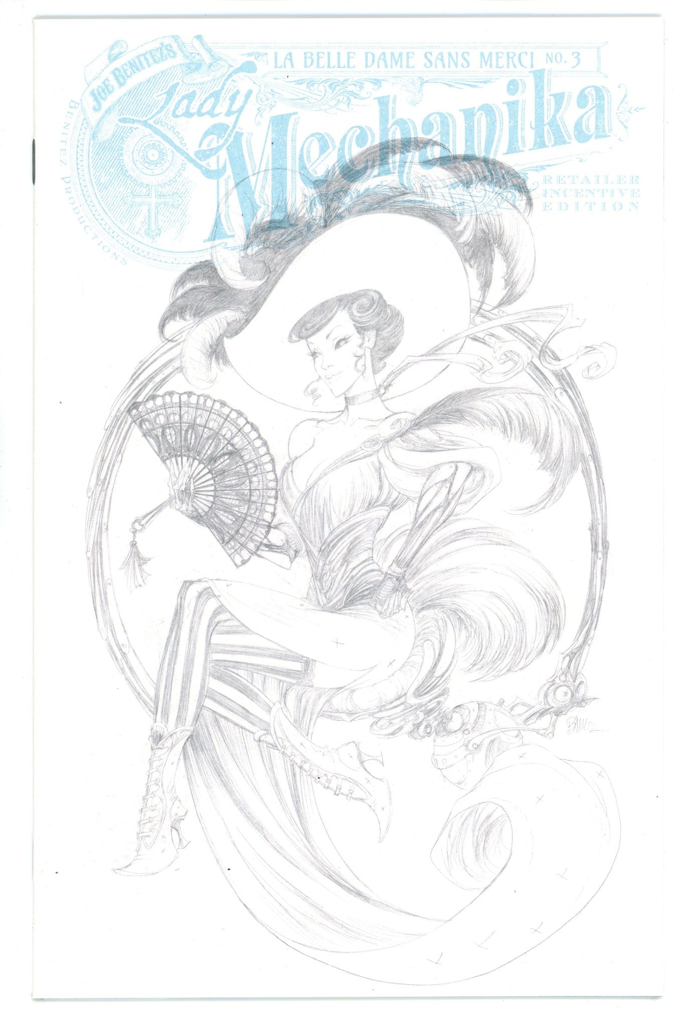 Lady Mechanika: La Belle Dame Sans Merci 3 NM (9.4) (2018) Benitez Sketch Incentive Variant 