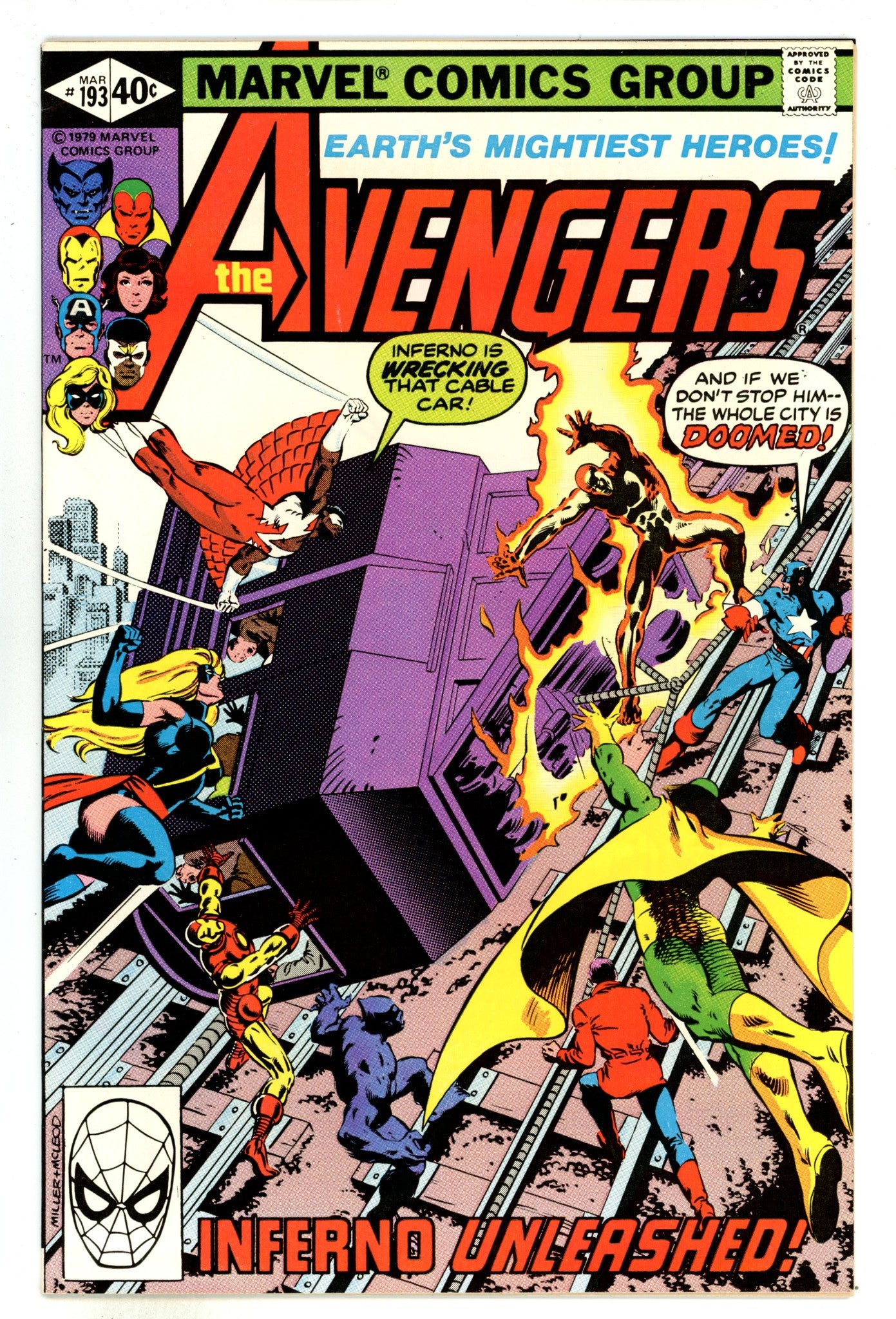 The Avengers Vol 1 193  VF+ (8.5)   (1980)        