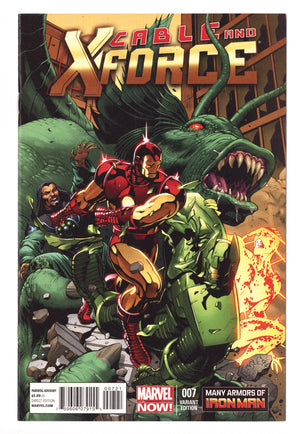 Cable and X-Force 7 NM (9.4) (2013) Eaglesham Iron Man Incentive Variant