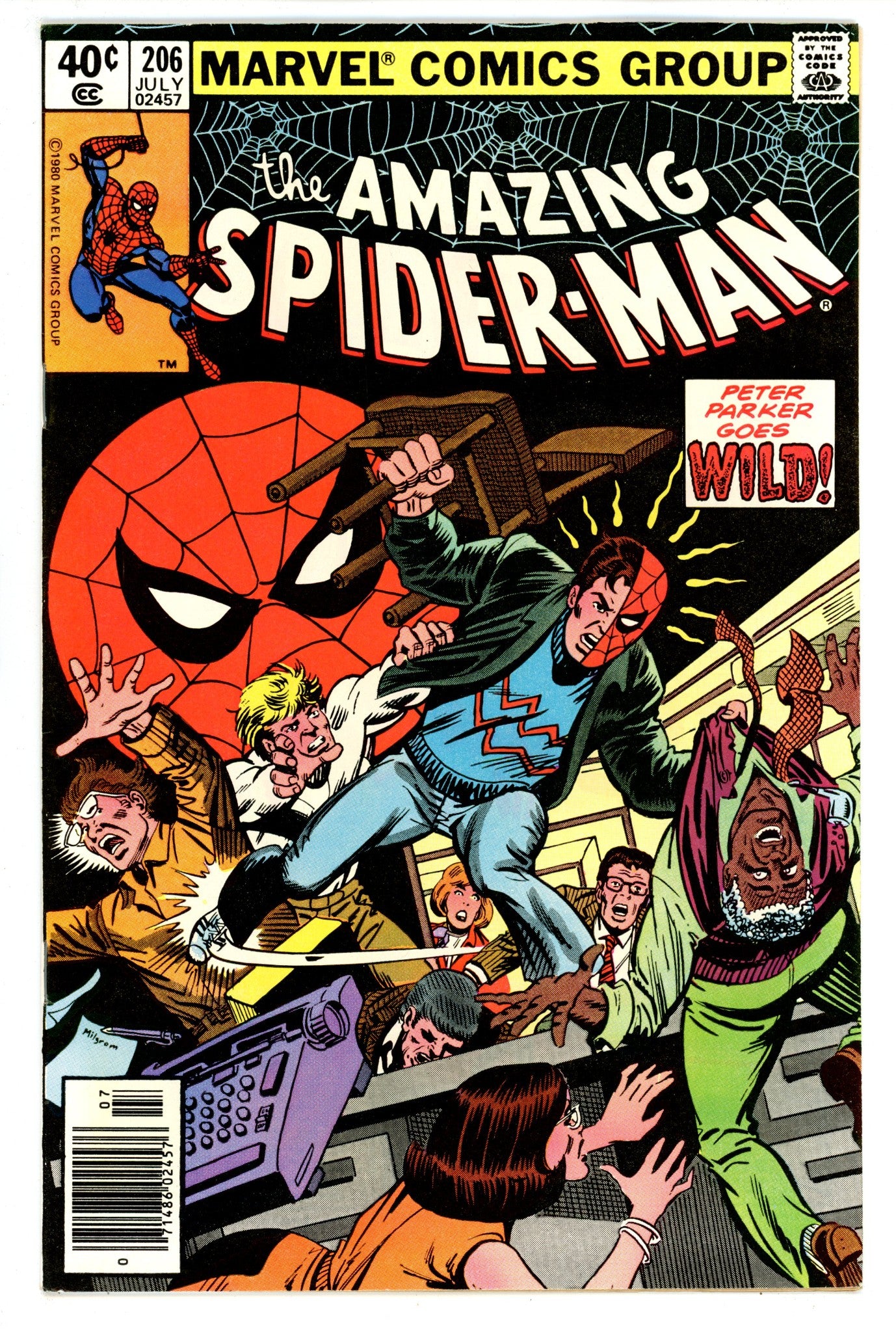 The Amazing Spider-Man Vol 1 206 FN+ (6.5) (1980) Newsstand 