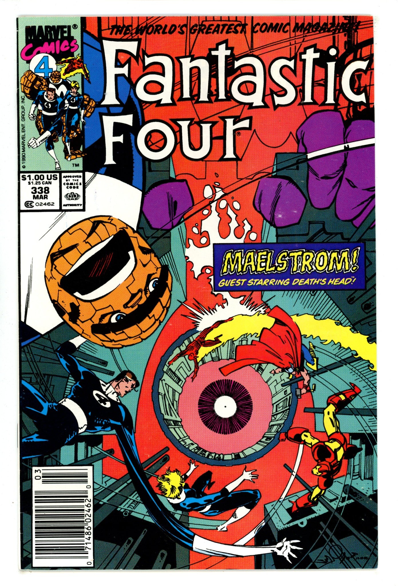 Fantastic Four Vol 1 338 Mid Grade (1990) Newsstand 