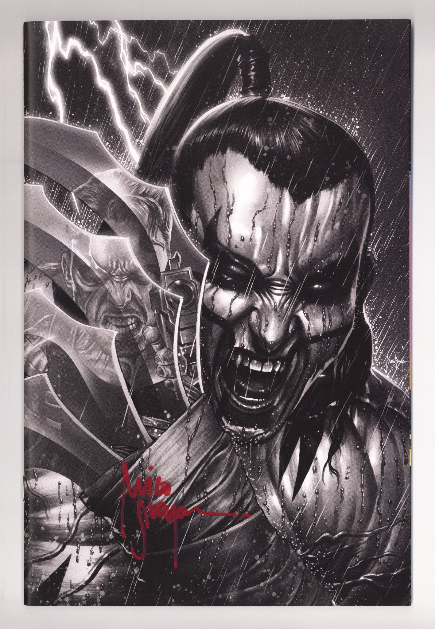 Cyberforce #1 30th Anniversary Edition [nn] NM- (9.2) (2022) Suayan B&W Virgin Exclusive Variant Signed x1 Cover Mico Suayan 
