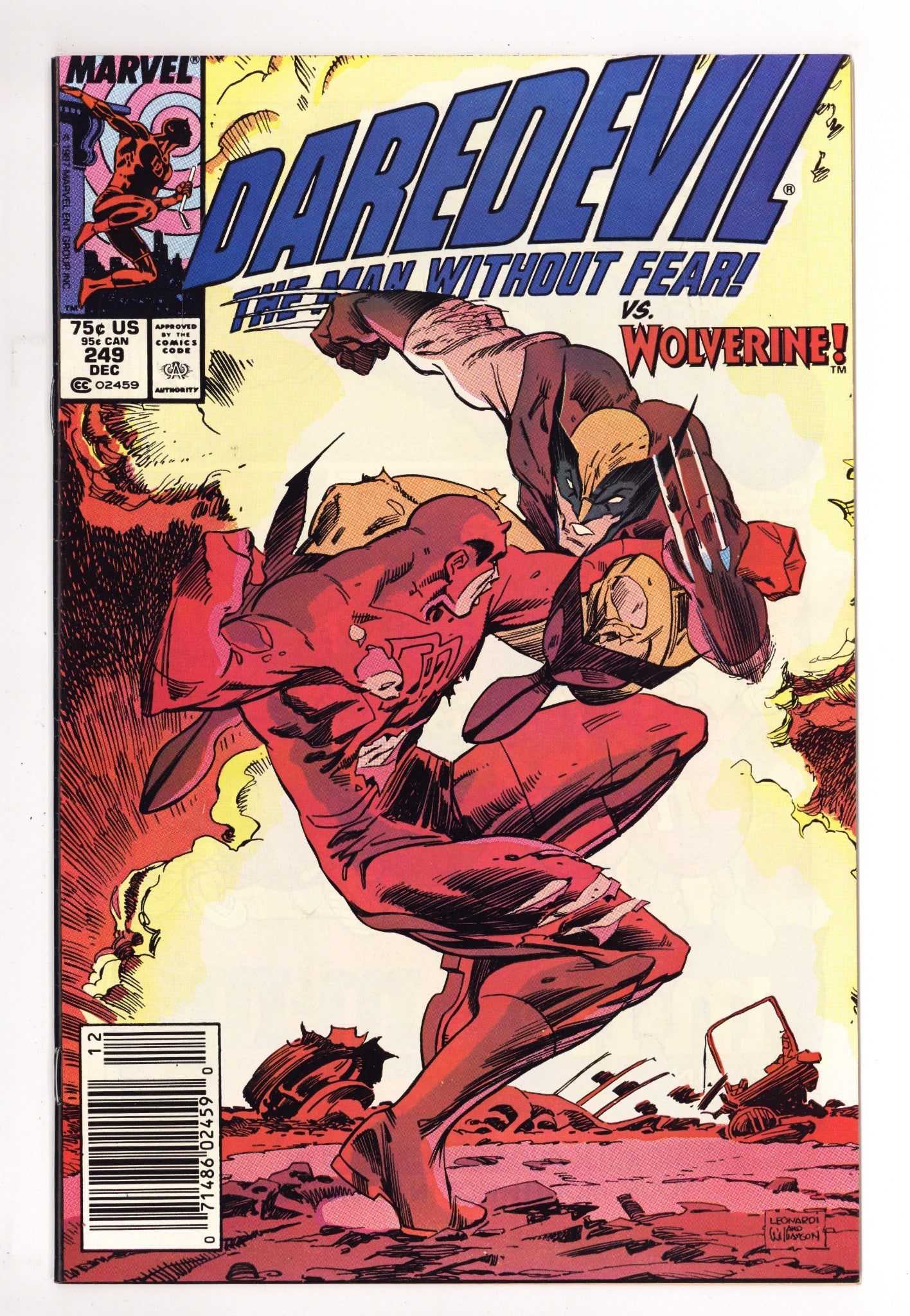 Daredevil Vol 1 249 Mid Grade (1987) Newsstand 