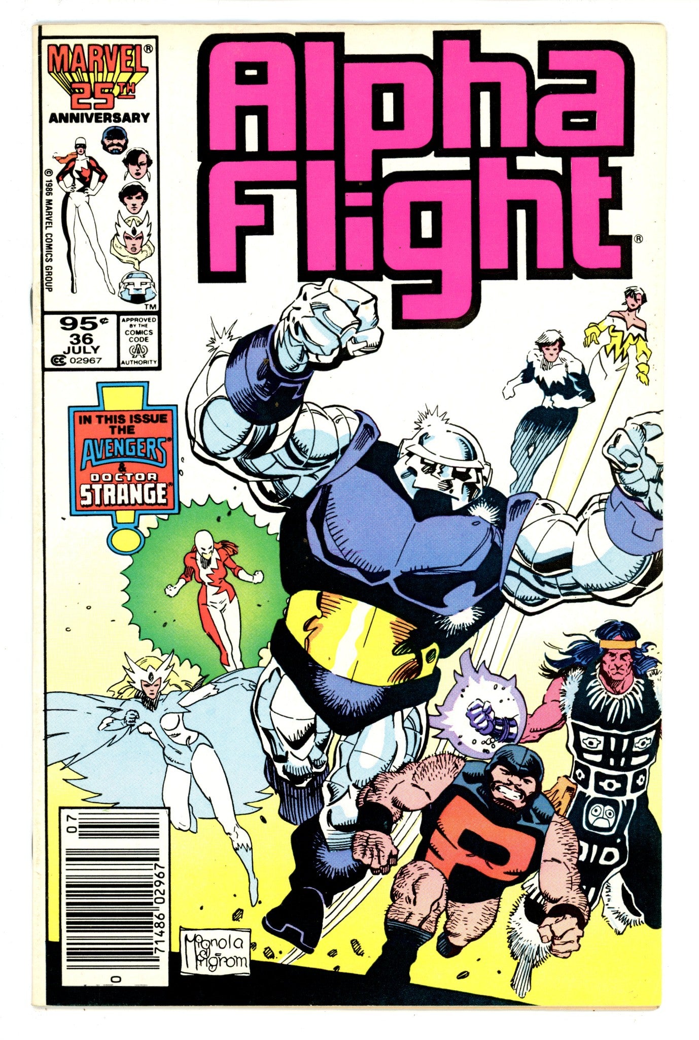 Alpha Flight Vol 1 36 FN+ (6.5) (1986) Canadian Price Variant 