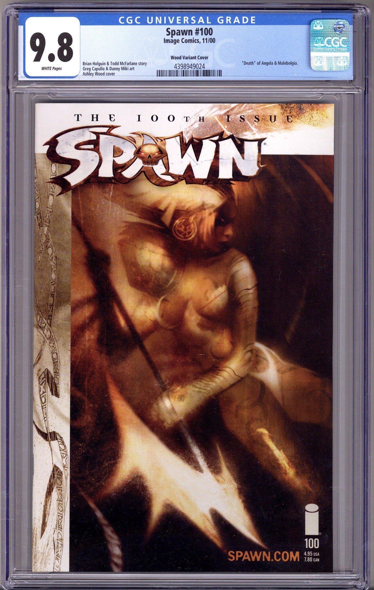 Spawn 100 CGC 9.8 (NM/M) (2000) Wood Variant