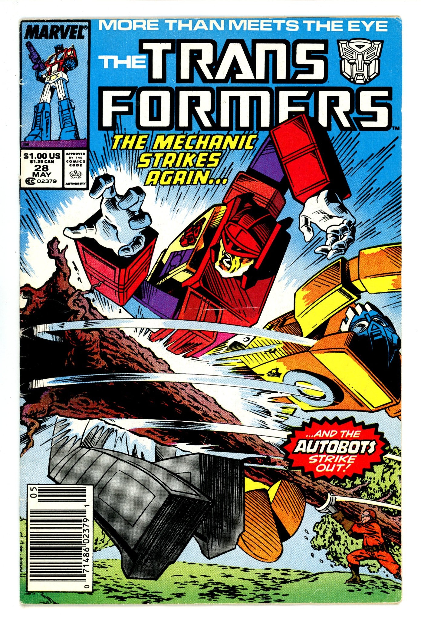 The Transformers 28 Low Grade (1987) Newsstand 