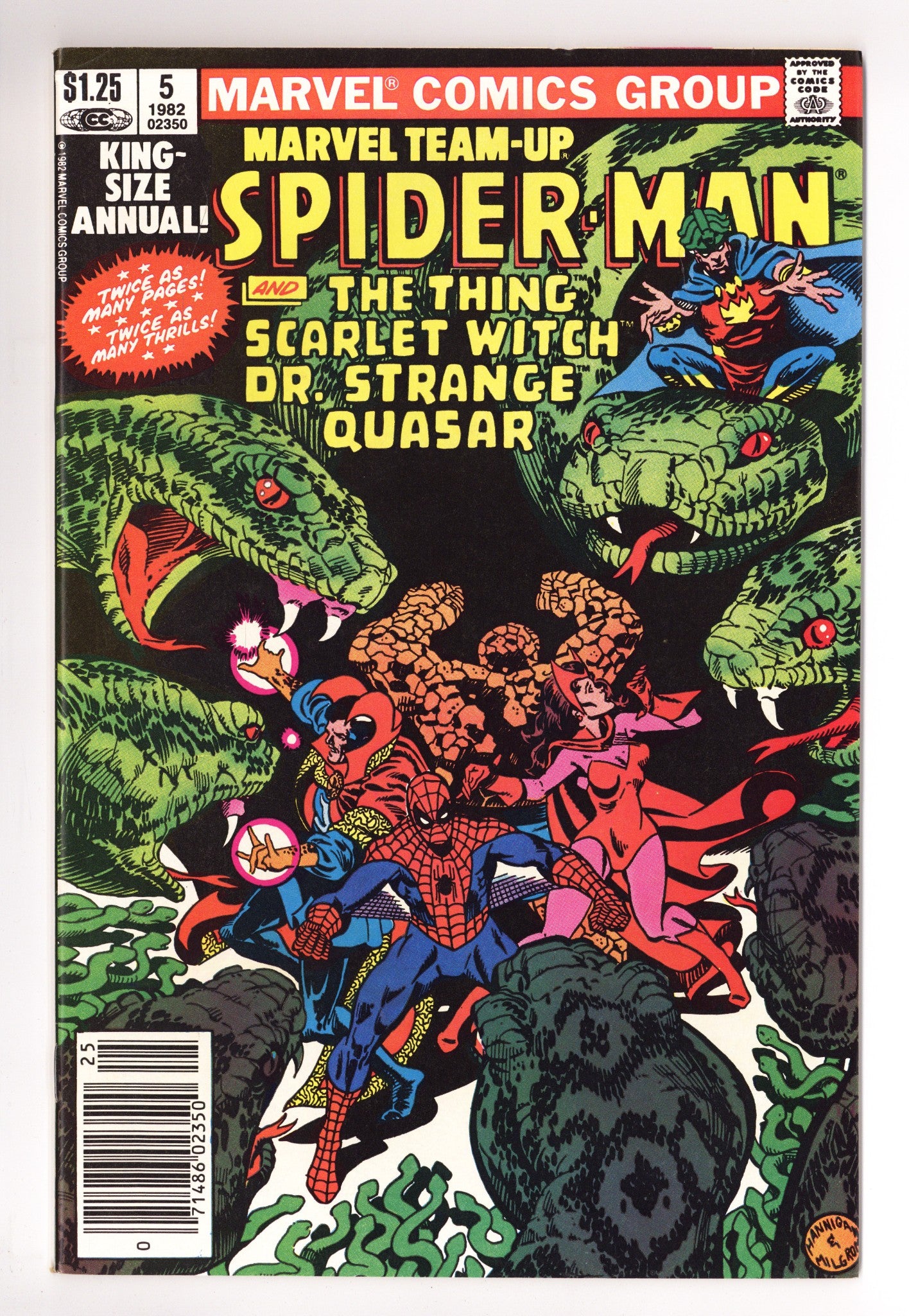 Marvel Team-Up Annual Vol 1 5 VF- (7.5) (1982) Canadian Price Variant 