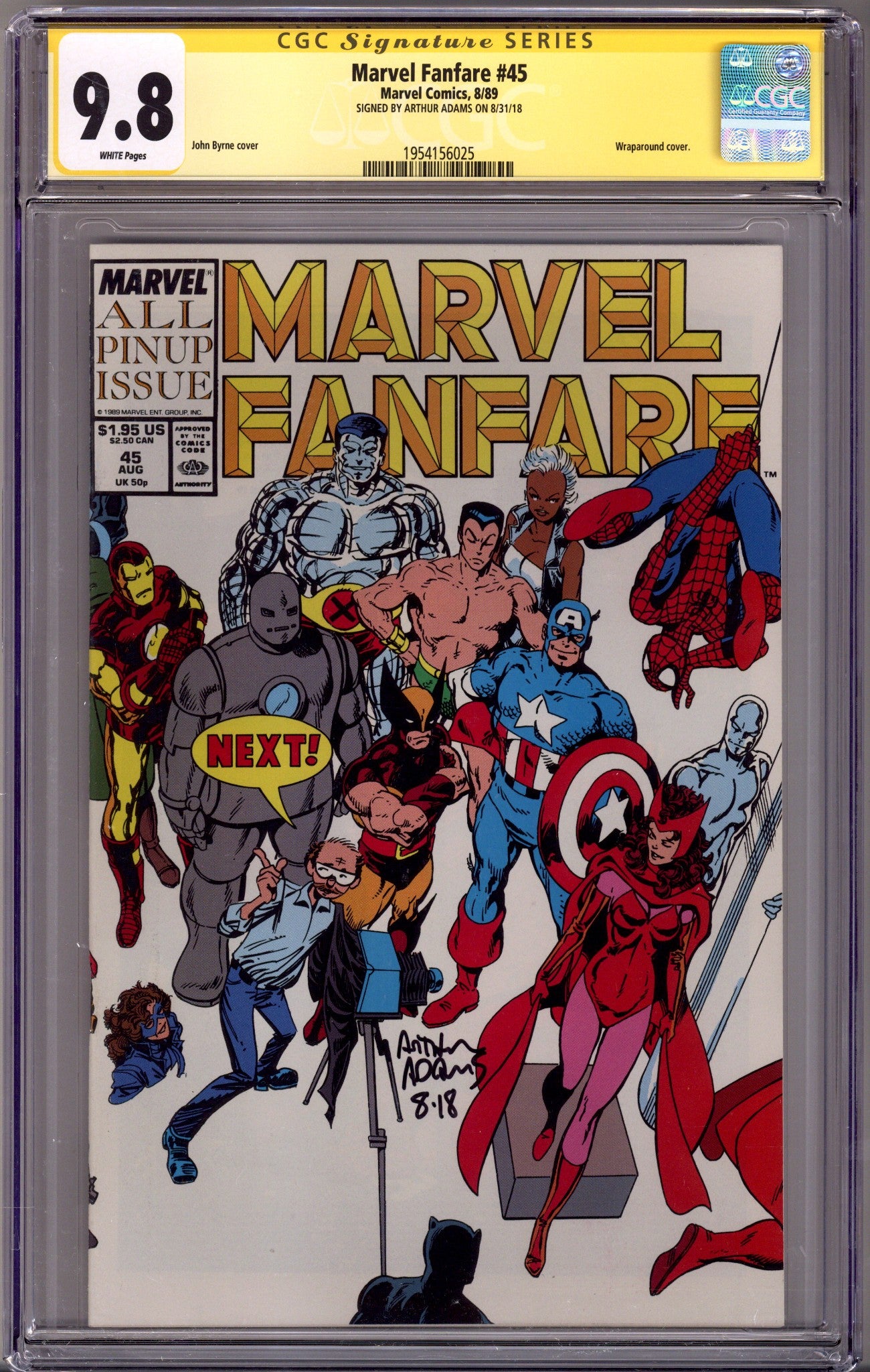Marvel Fanfare Vol 1 45 CGC 9.8 (NM/M) (1989) Signed x1 Cover Art Adams 