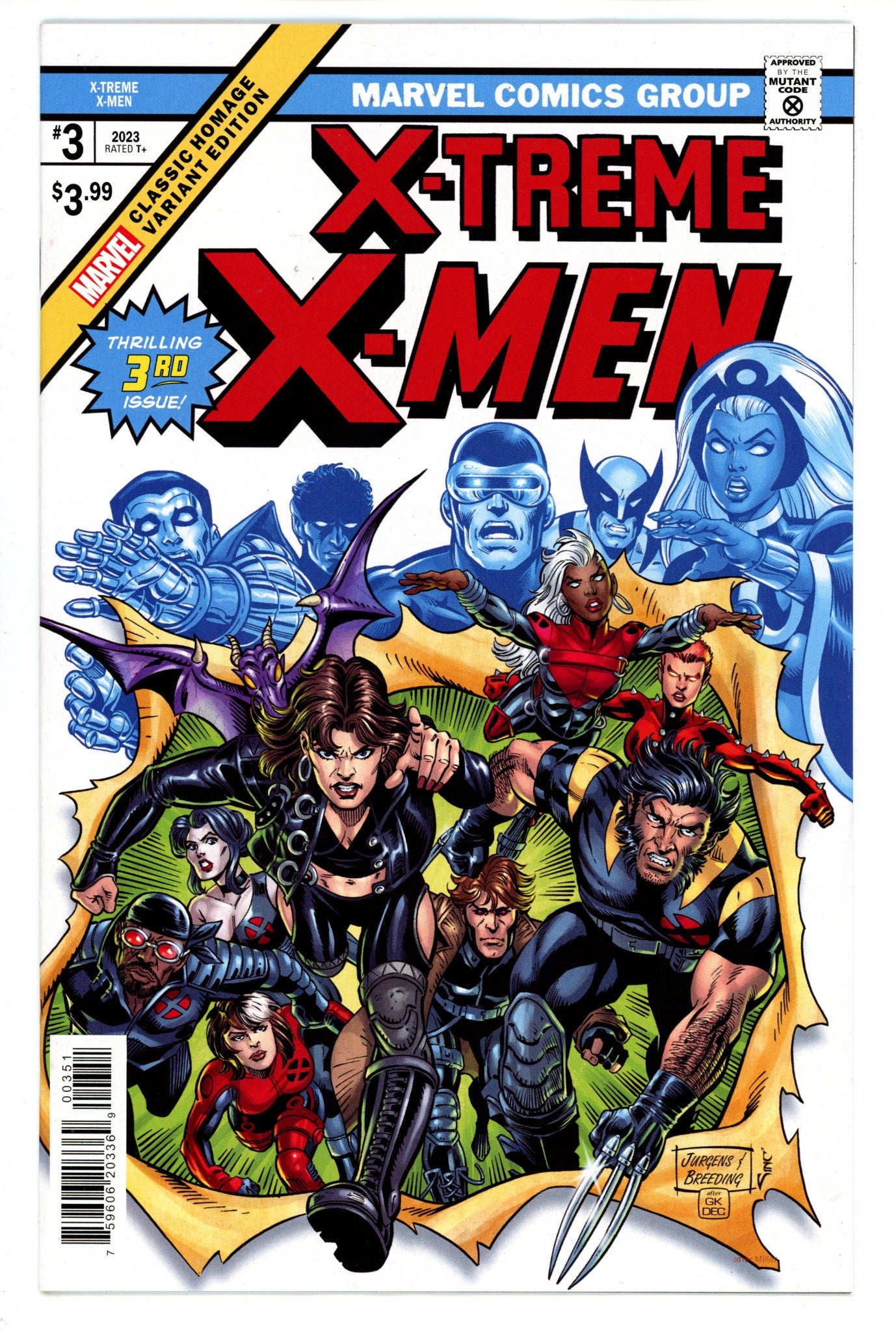 X-Treme X-Men Vol 3 3 High Grade (2023) Jurgens Variant 