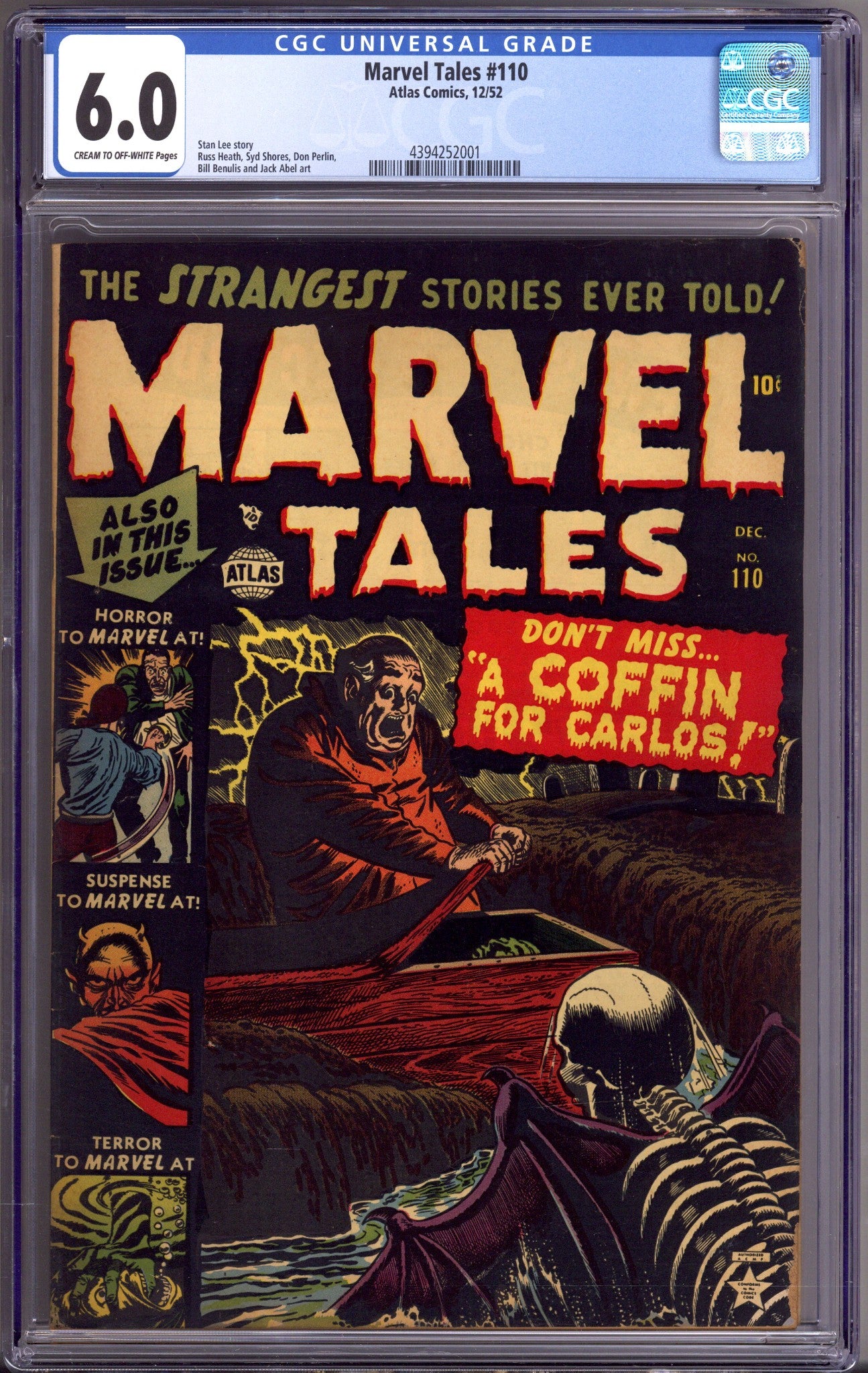 Marvel Tales Vol 1 110 CGC 6.0 (FN) (1952) 