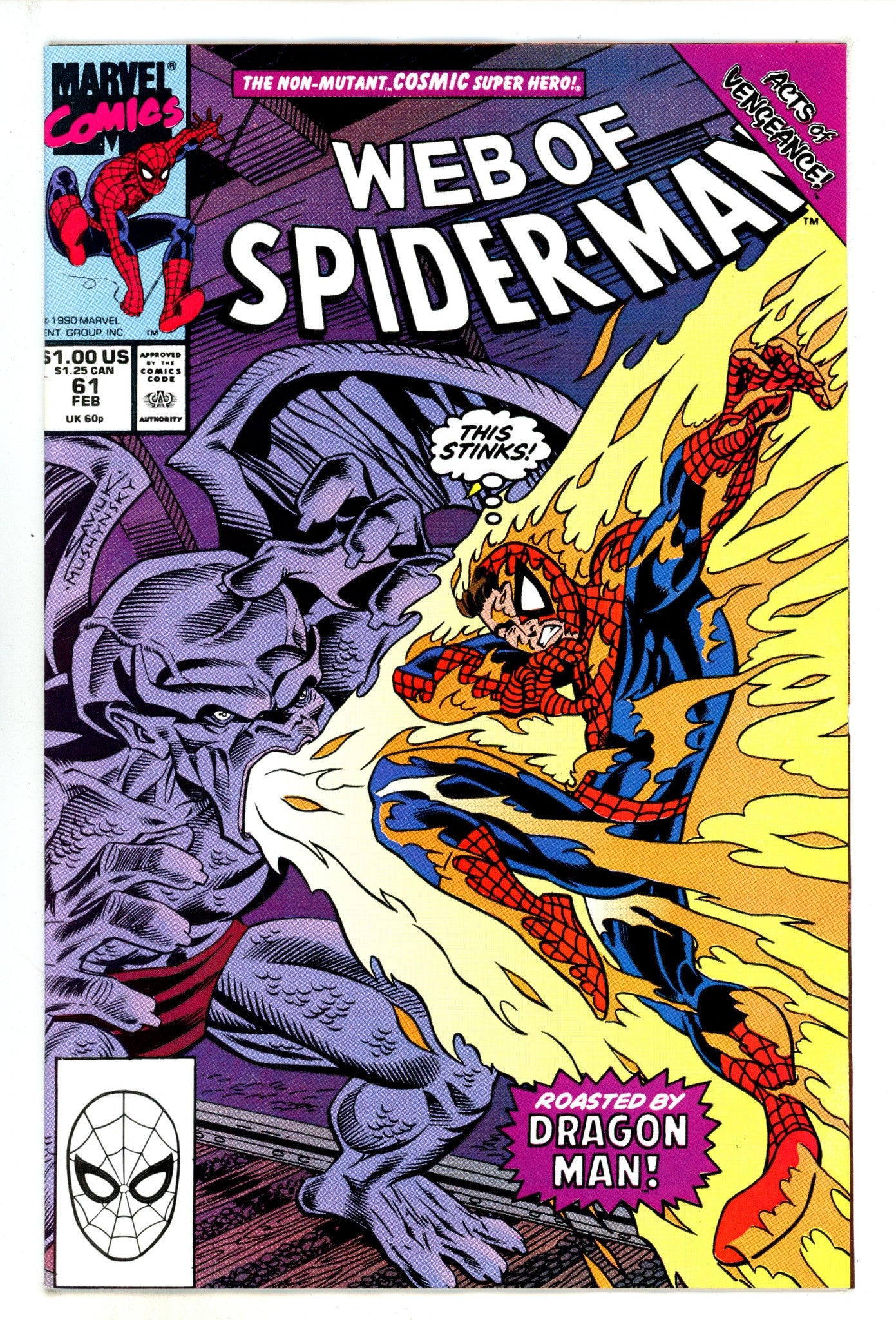 Web of Spider-Man Vol 1 61 High Grade (1990) 