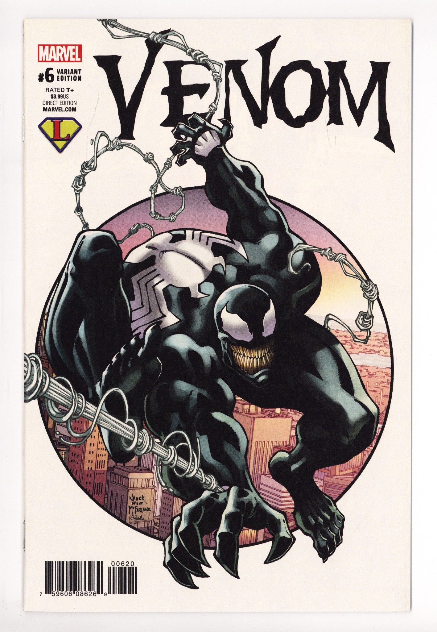 Venom Vol 3 6 NM- (9.2) (2017) Nauck Homage Exclusive Variant 