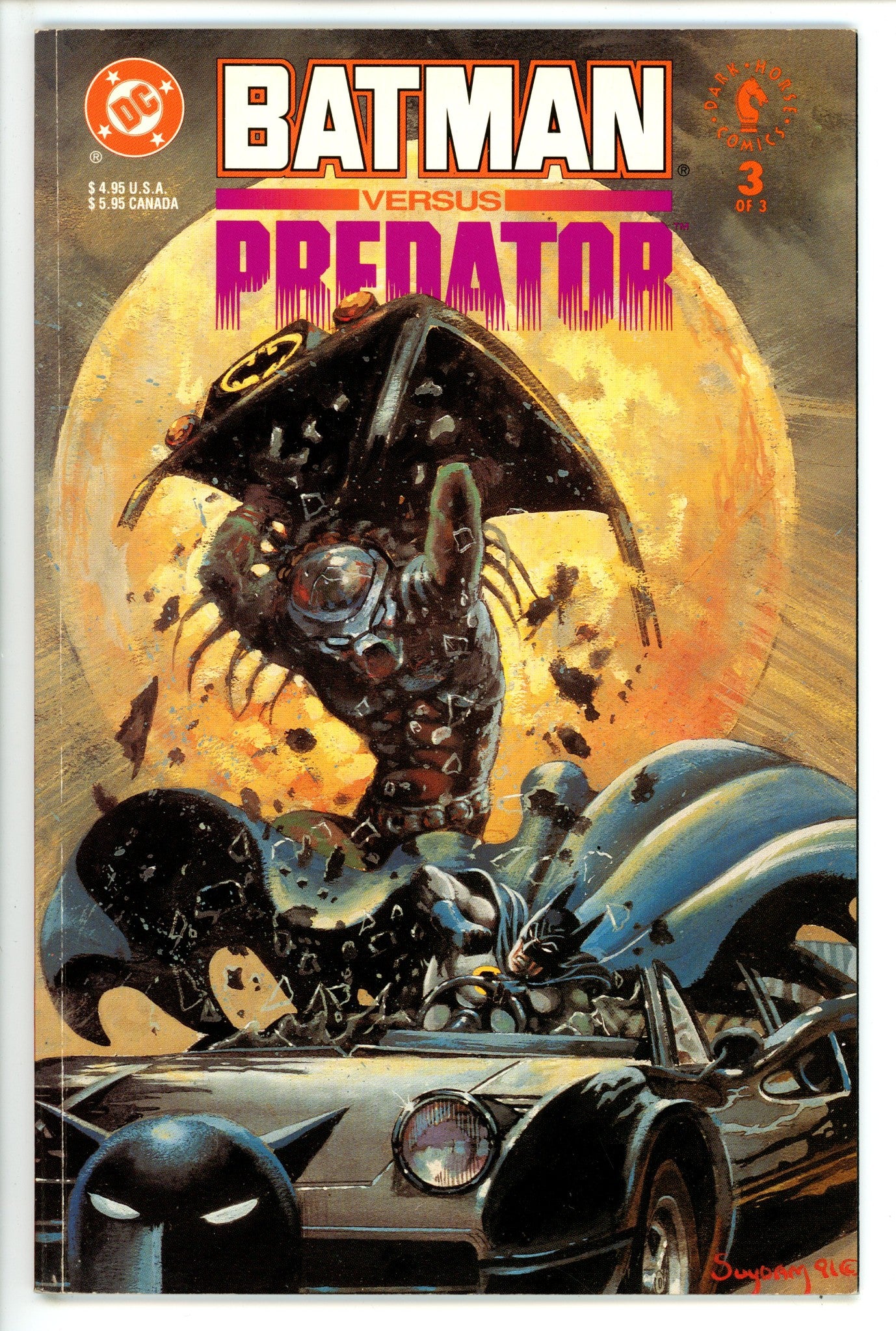 Batman Versus Predator 3 Suydam Variant VF (1991)