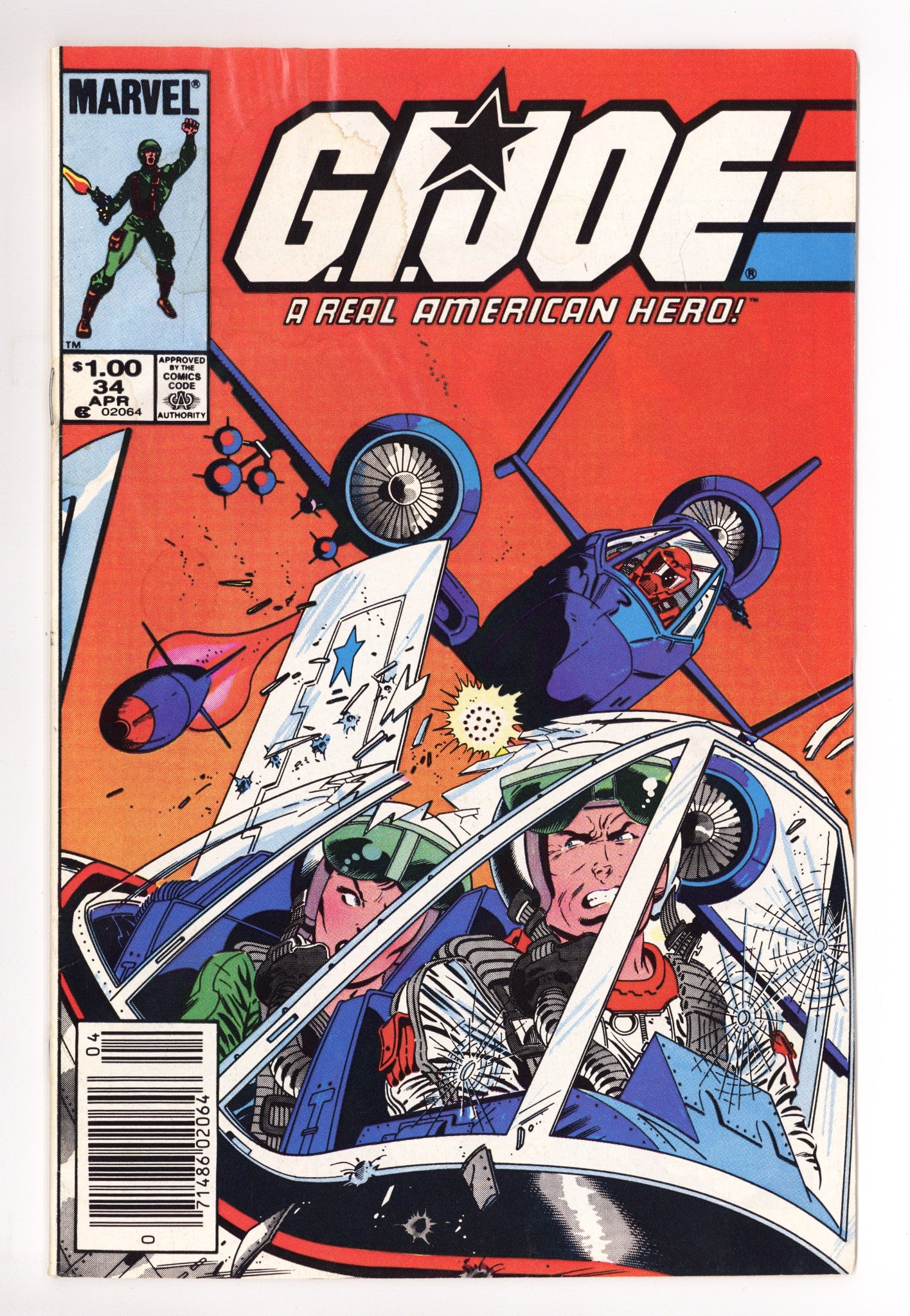 G.I. Joe, A Real American Hero 34 VG- (3.5) (1985) Canadian Price Variant 