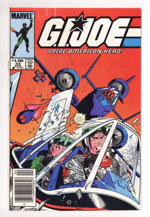 G.I. Joe, A Real American Hero 34 VG- (3.5) (1985) Canadian Price Variant