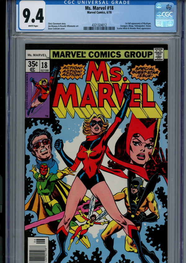 Ms. Marvel Vol 1 18 CGC 9.4 (NM) (1978)