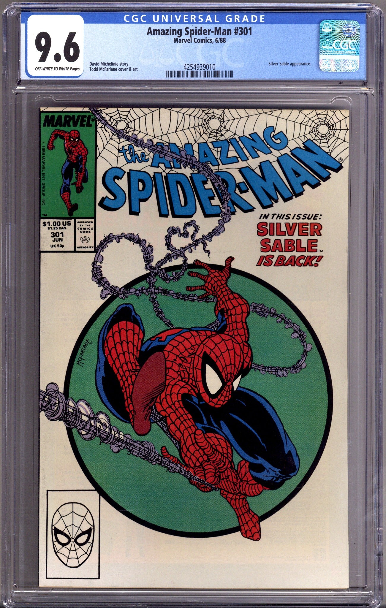 The Amazing Spider-Man Vol 1 301 CGC 9.6 (NM+) (1988) 