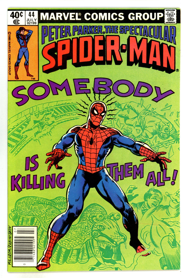 The Spectacular Spider-Man Vol 1 44  VF- (7.5)  (1980)  Newsstand  