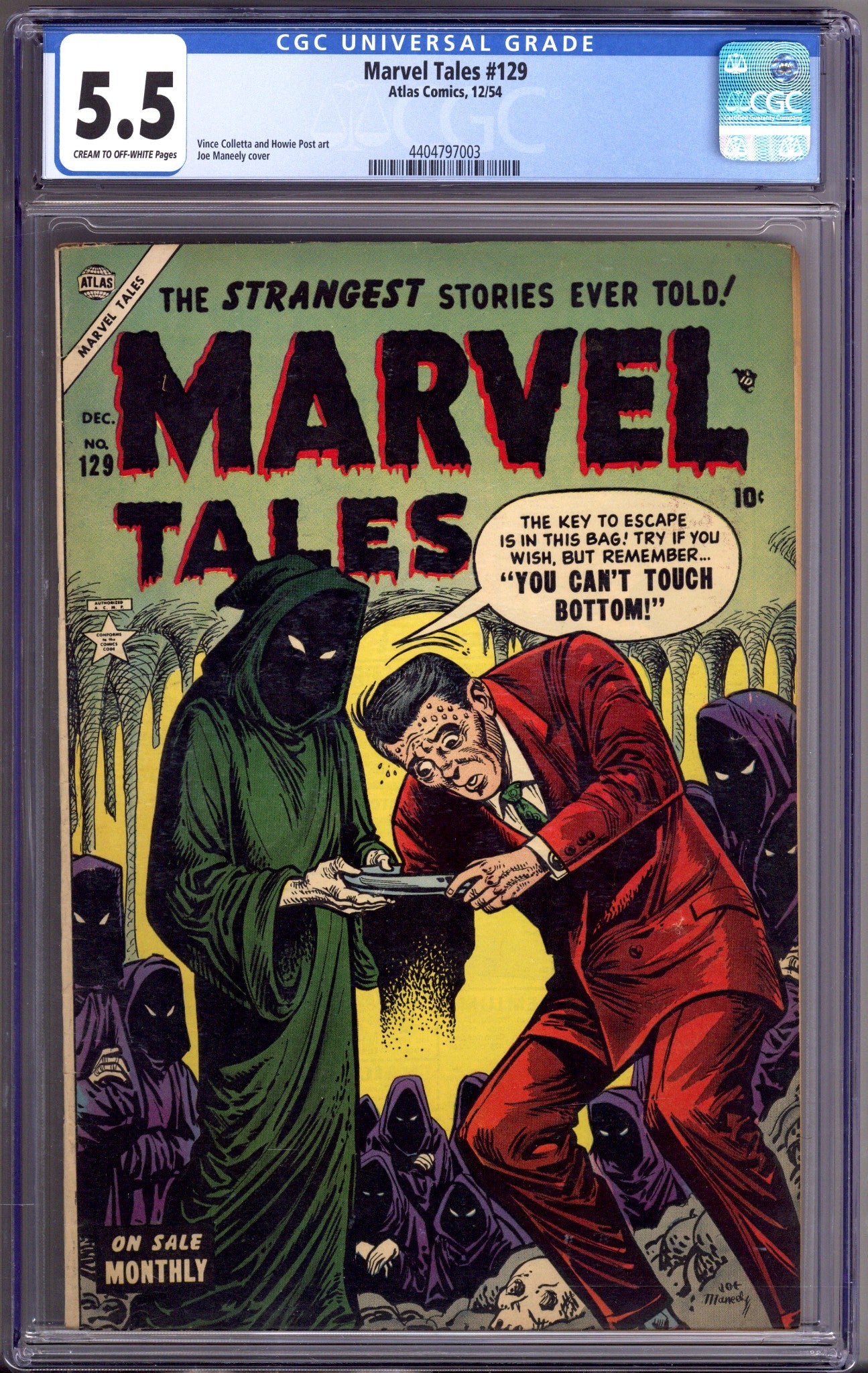 Marvel Tales Vol 1 129 CGC 5.5 (FN-) (1954) 