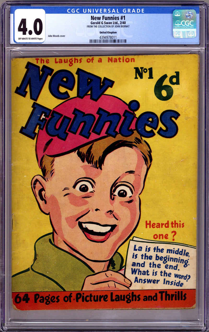 New Funnies 1 CGC 4.0 (VG) (1940)