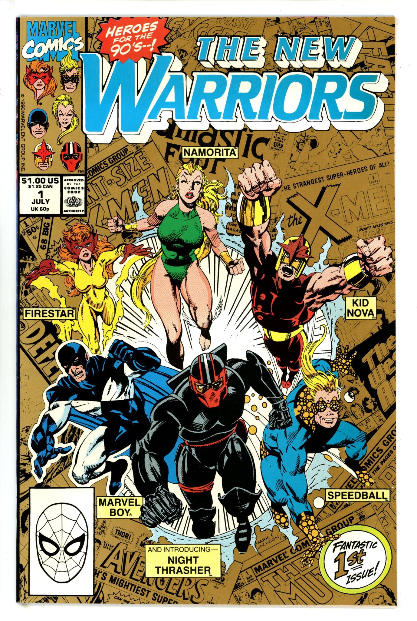 The New Warriors Vol 1 1 2Nd Print VF (1990)