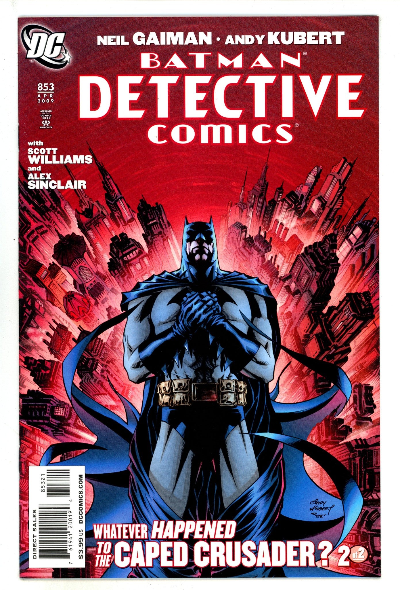 Detective Comics Vol 1 853 VF/NM (9.0) (2009) Kubert Incentive Variant 