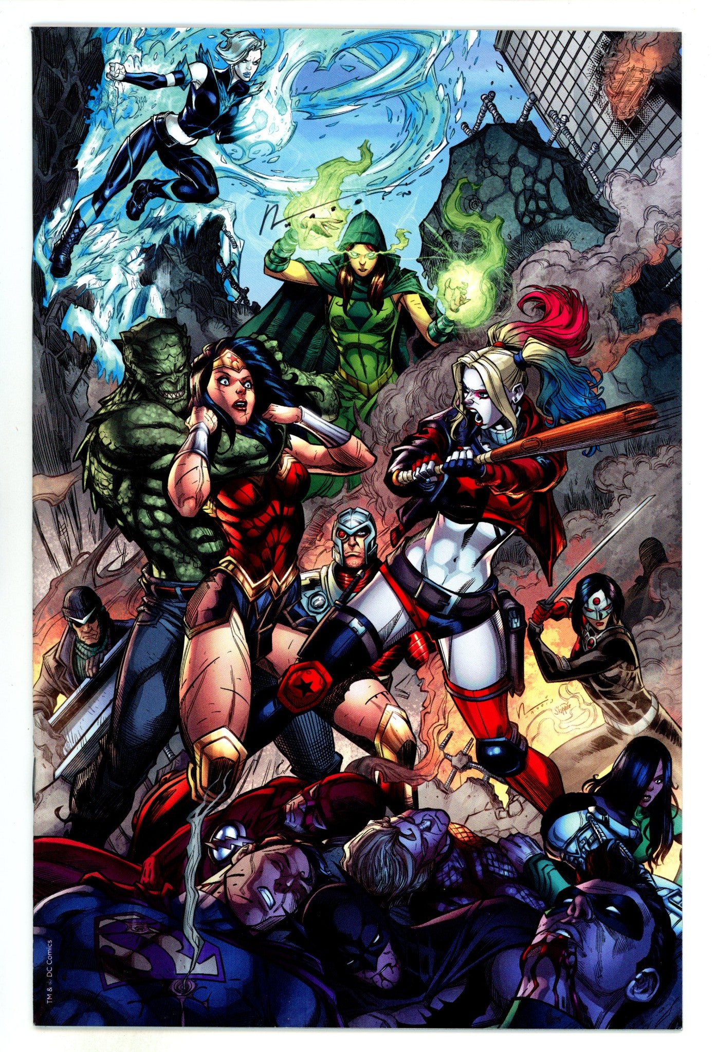 Justice League vs. Suicide Squad  1  (2017) Hardin Virgin  Exclusive Variant  Signed x1 Cover  