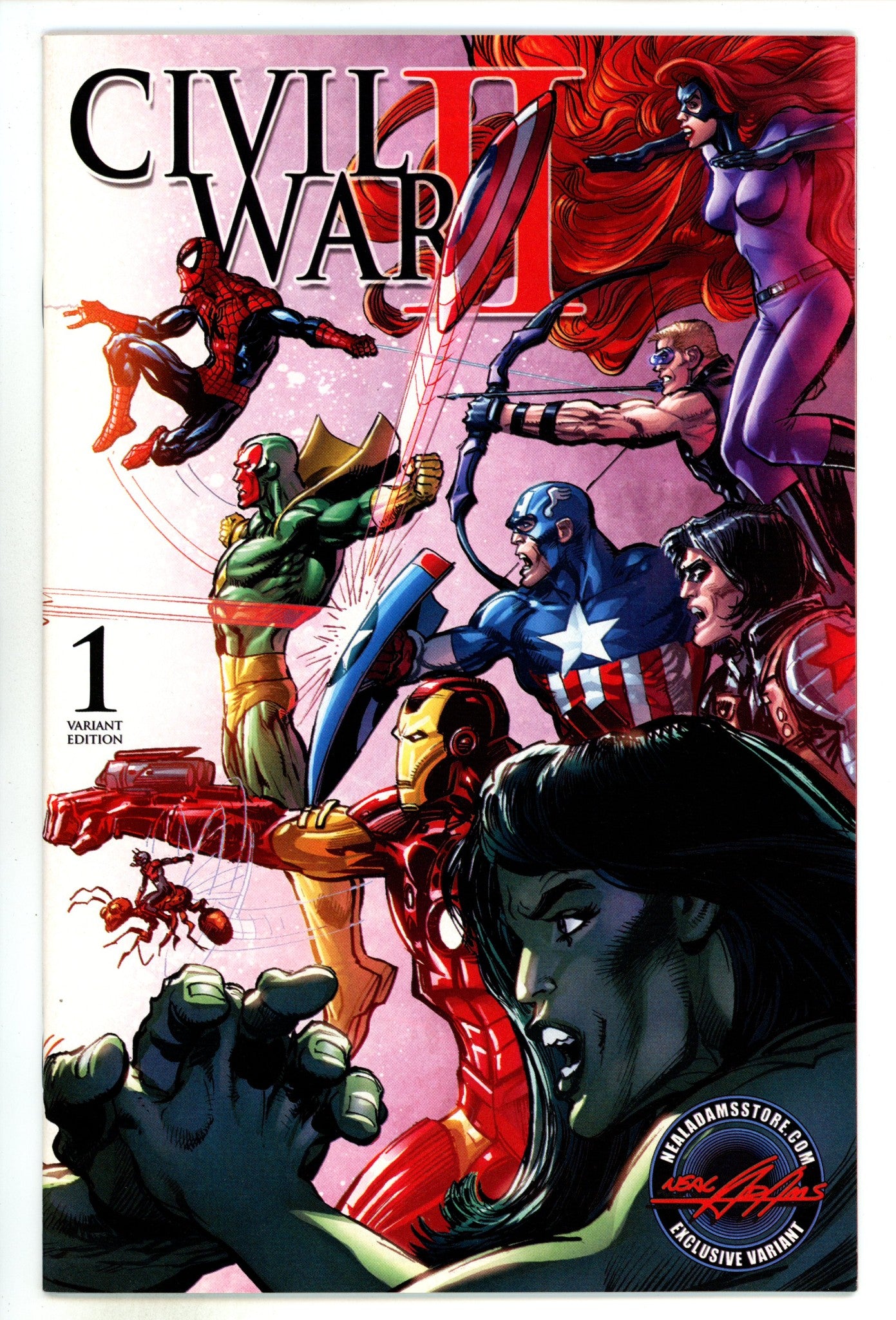 Civil War II 1 VF/NM (9.0) (2016) Adams Exclusive Variant 