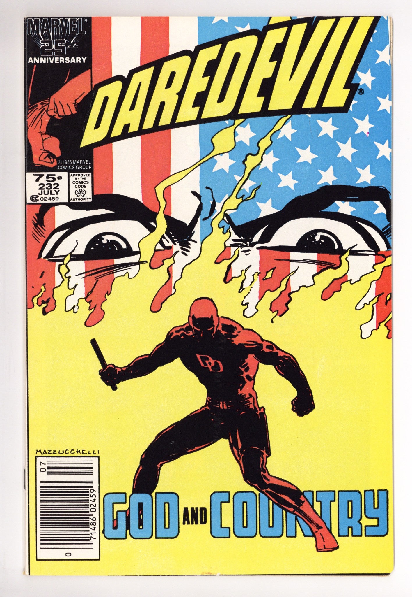 Daredevil Vol 1 232 VF (8.0) (1986) Newsstand 