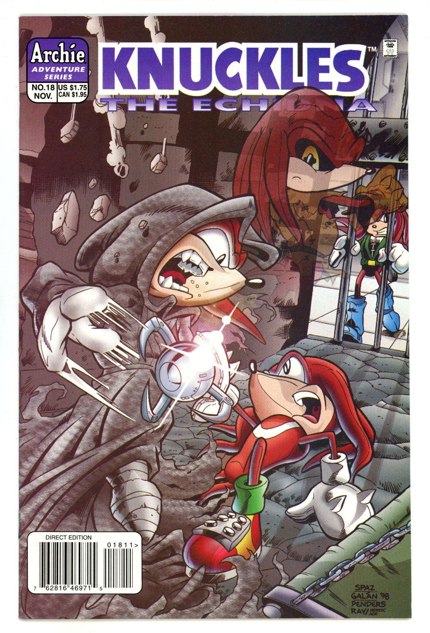 Knuckles the Echidna 18 VF+ (8.5) (1998) 