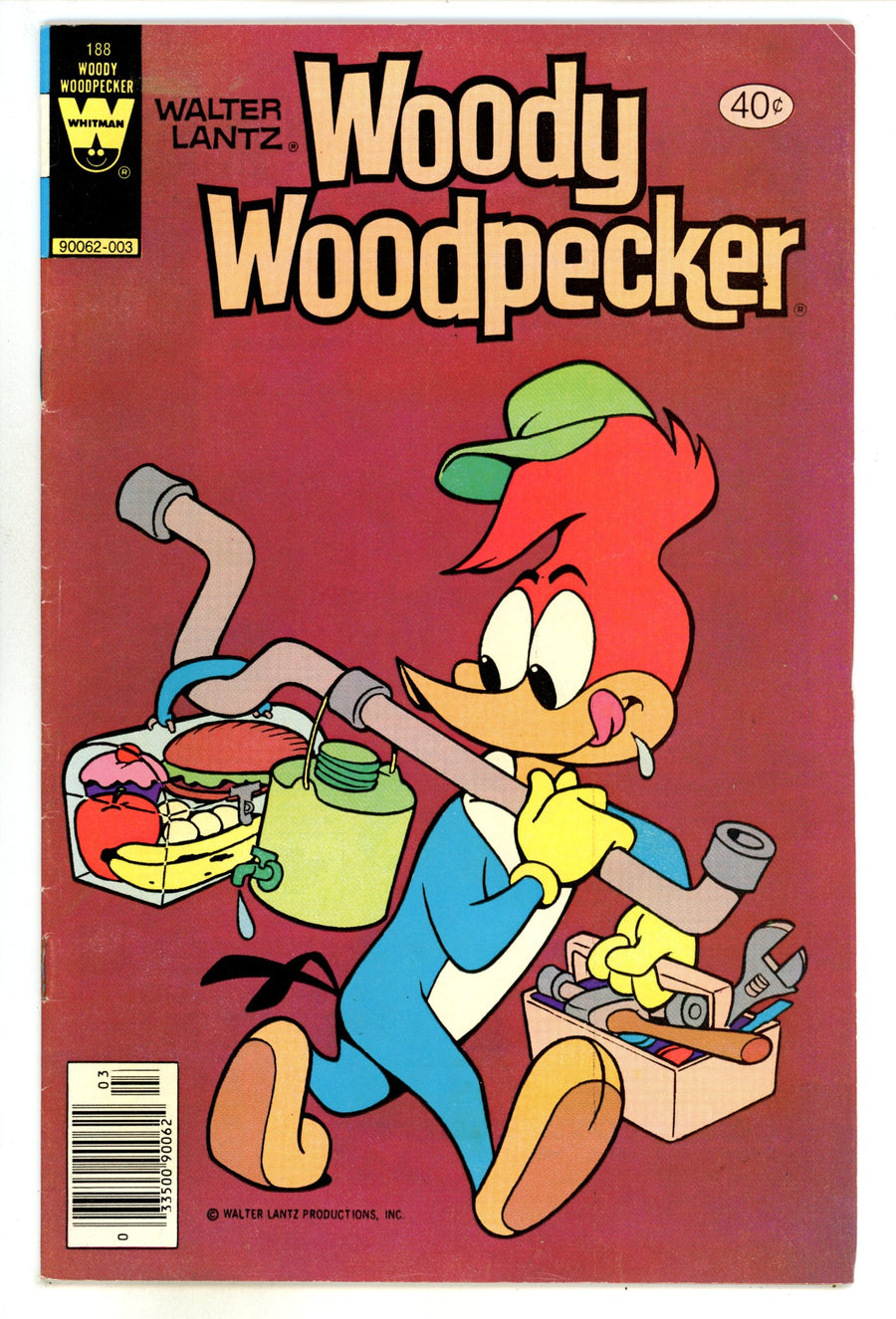 Walter Lantz Woody Woodpecker 188 Mid Grade (1980) Whitman Variant 