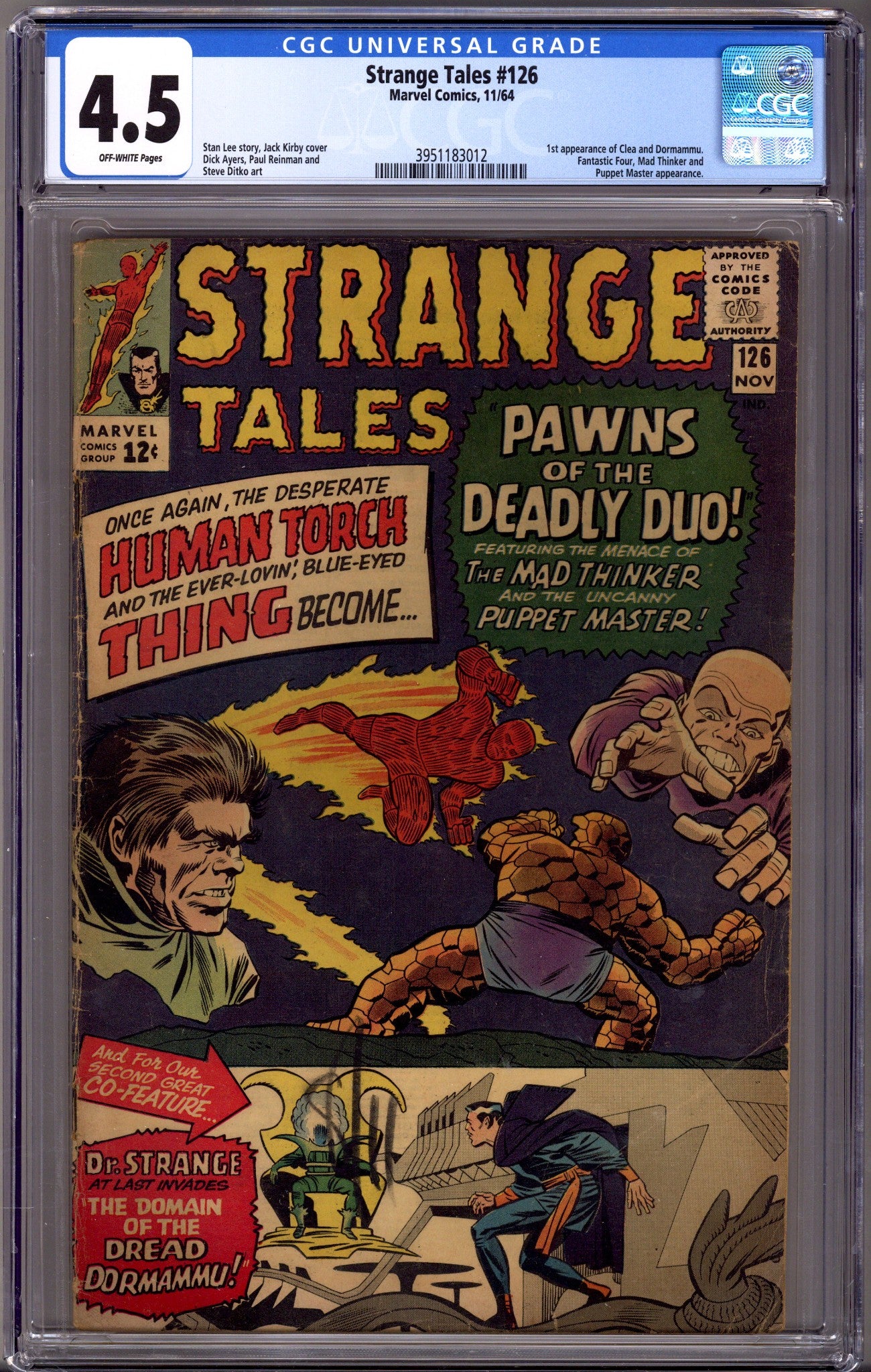 Strange Tales Vol 1 126 CGC 4.5 (VG+) (1964) 