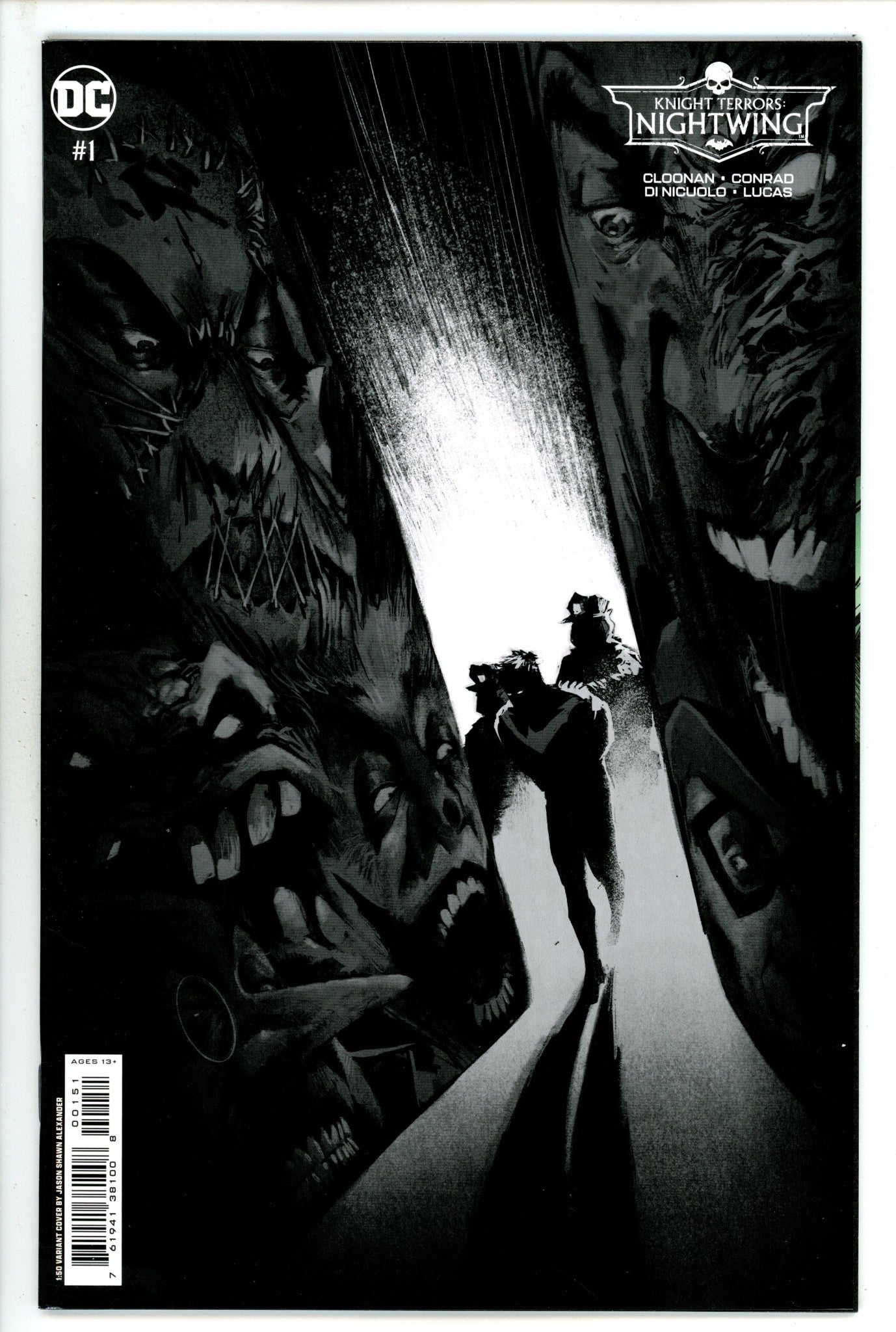 Knight Terrors Nightwing 1 Alexander B&W Incentive Variant VF/NM (2023)