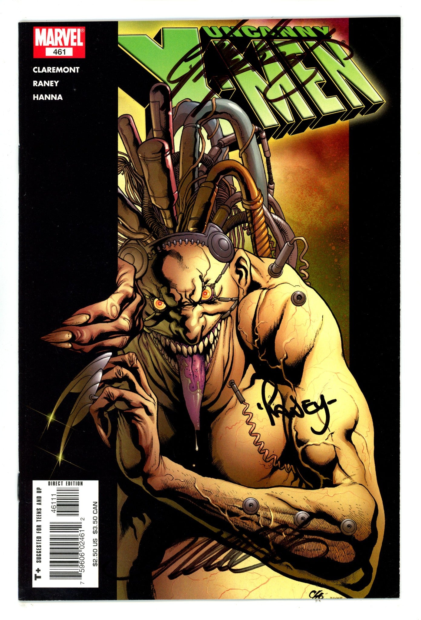 The Uncanny X-Men Vol 1 461 VF/NM (9.0) (2005) Signed x3 Cover Cho, Raney & Claremont 