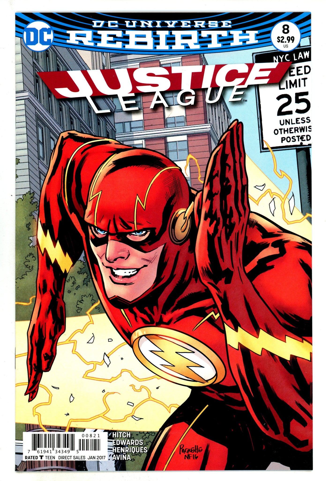 Justice League Vol 2 8 High Grade (2017) Paquette Variant 