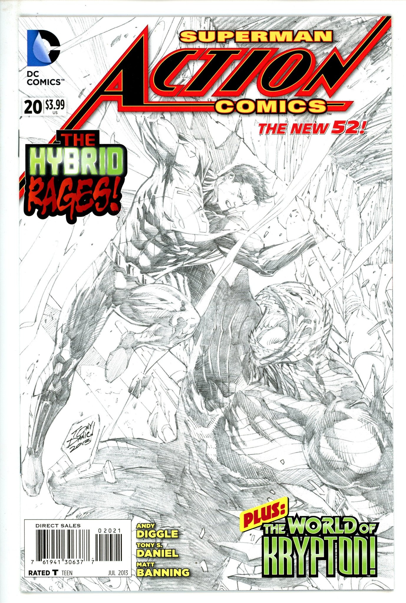 Action Comics Vol 2 20High Grade(2013) Daniel SketchIncentive Variant