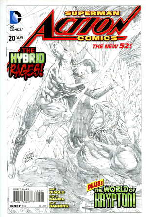 Action Comics Vol 2 20 High Grade (2013) Daniel Sketch Incentive Variant