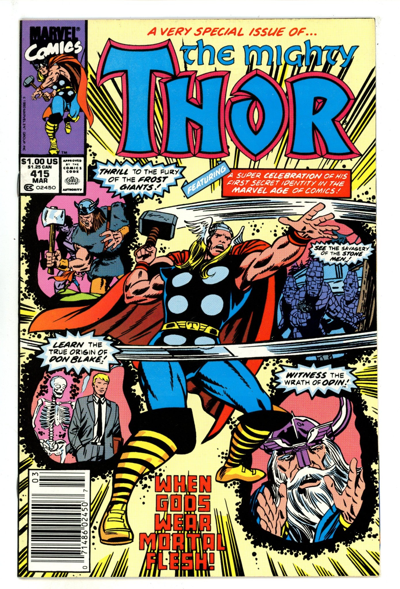 Thor Vol 1 415  High Grade   (1990)     Newsstand  