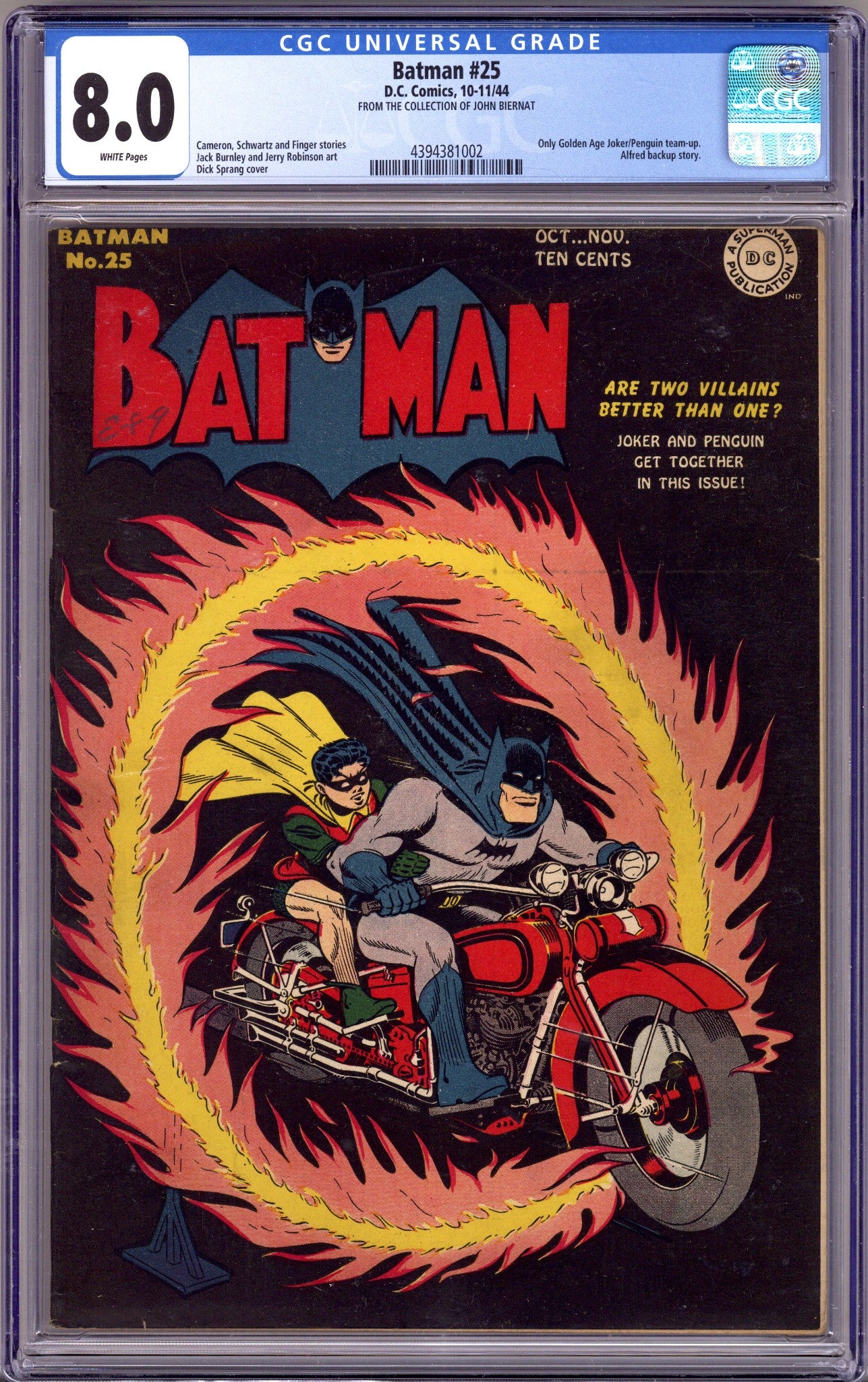 Batman Vol 1 25 CGC 8.0 (VF) (1944)
