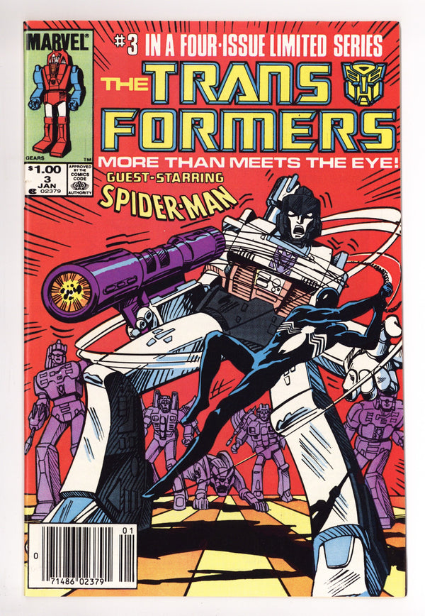 The Transformers 3 NM- (9.2) (1985) Canadian Price Variant