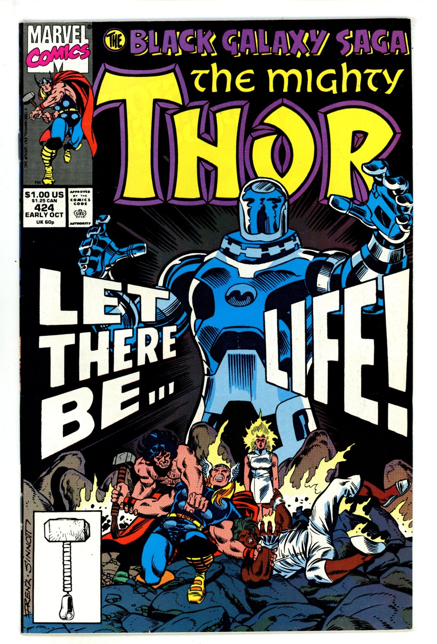 Thor Vol 1 424  Mid Grade   (1990)        