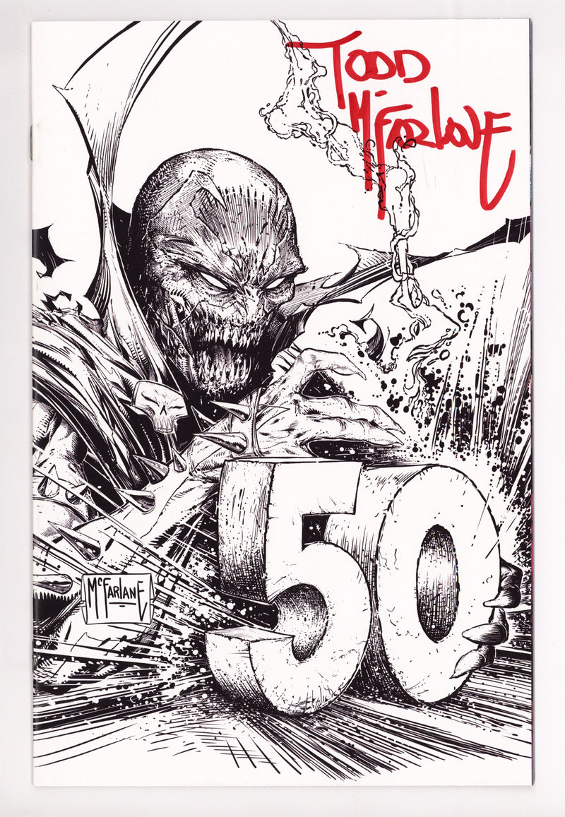 King Spawn 50 Mcfarlane B&W Signed Incentive NM (2025)