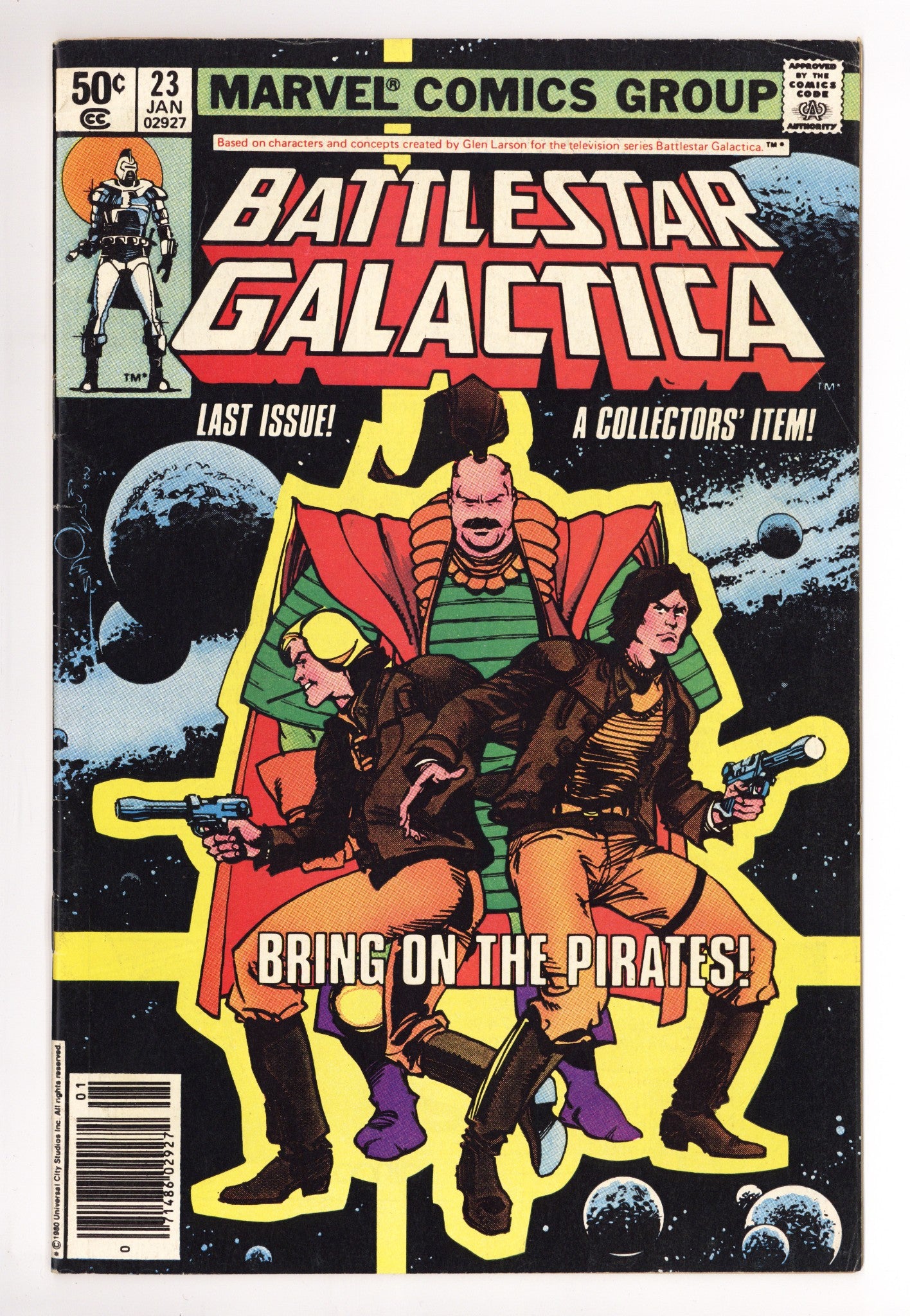 Battlestar Galactica Vol 1 23 Mid Grade (1981) Newsstand 