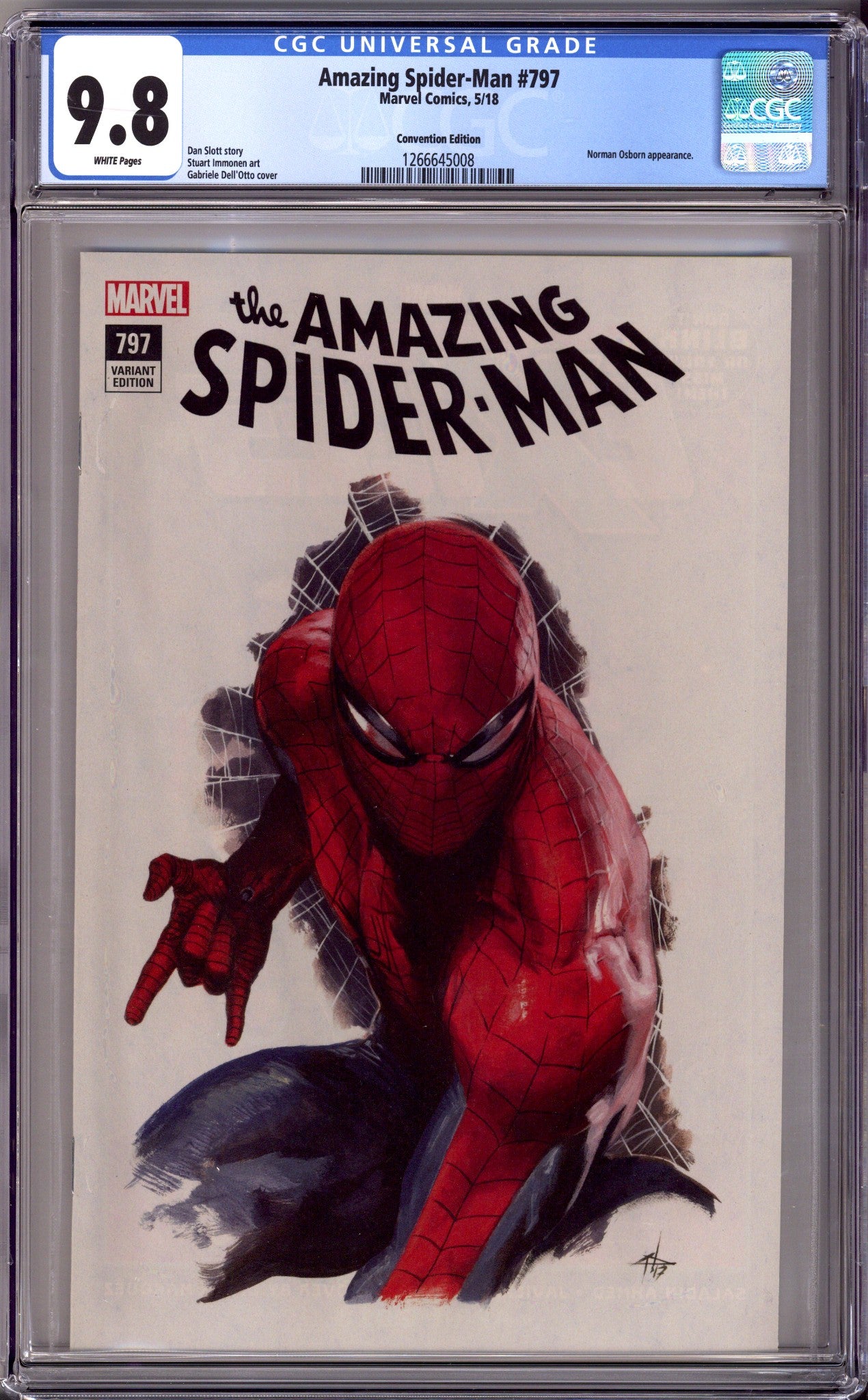 Amazing Spider-Man Vol 4 797 CGC 9.8 (NM/M) (2018) Dell'Otto Convention Variant 