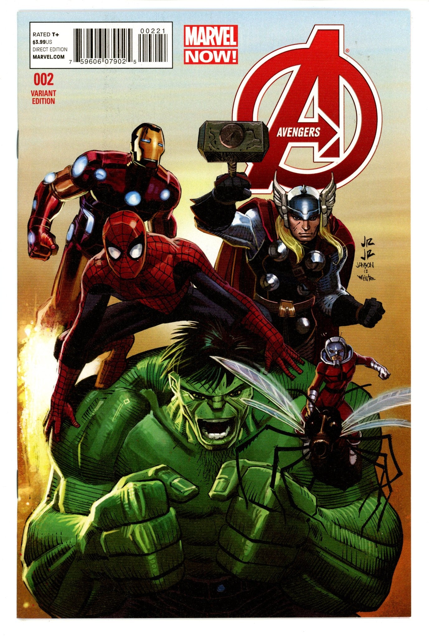 Avengers Vol 5 2 NM- (9.2) (2013) Jr. Incentive Variant 