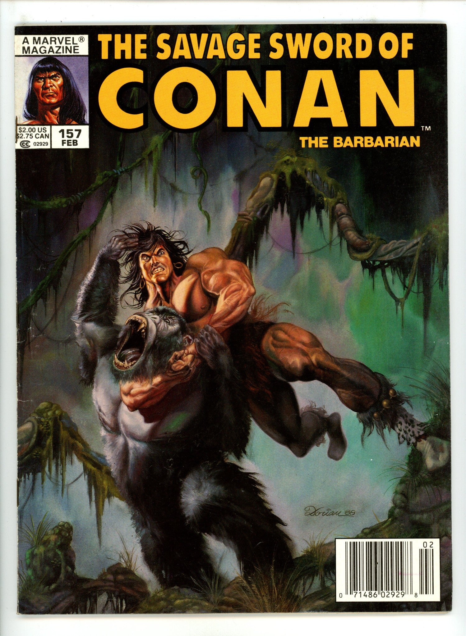 The Savage Sword of Conan Vol 1 157 Low Grade (1989) Newsstand 