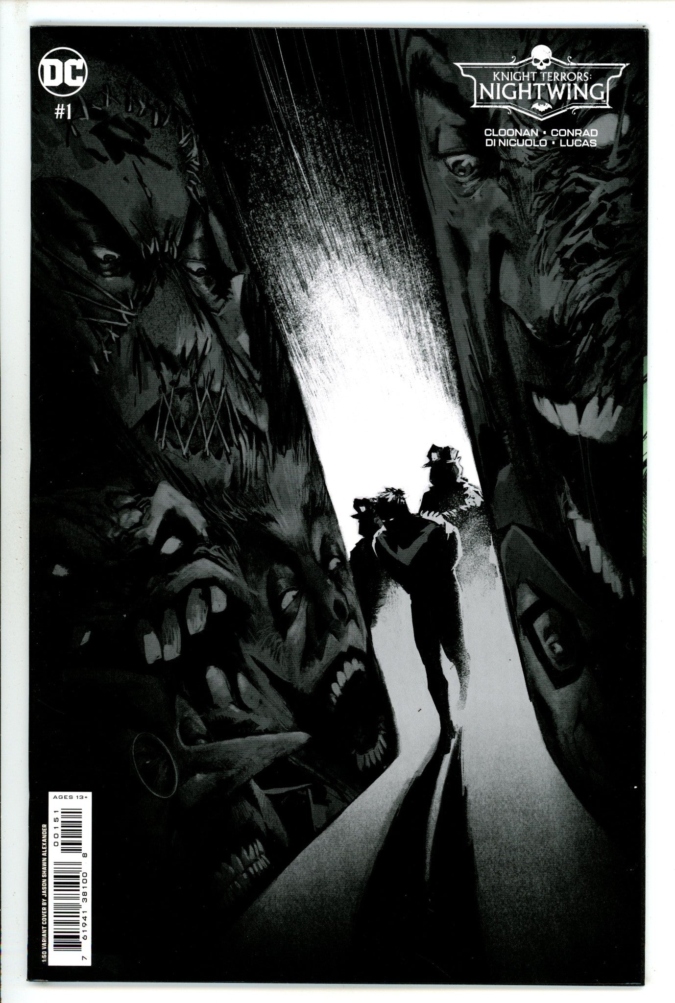 Knight Terrors Nightwing 1 Alexander B&W Incentive Variant NM- (2023)